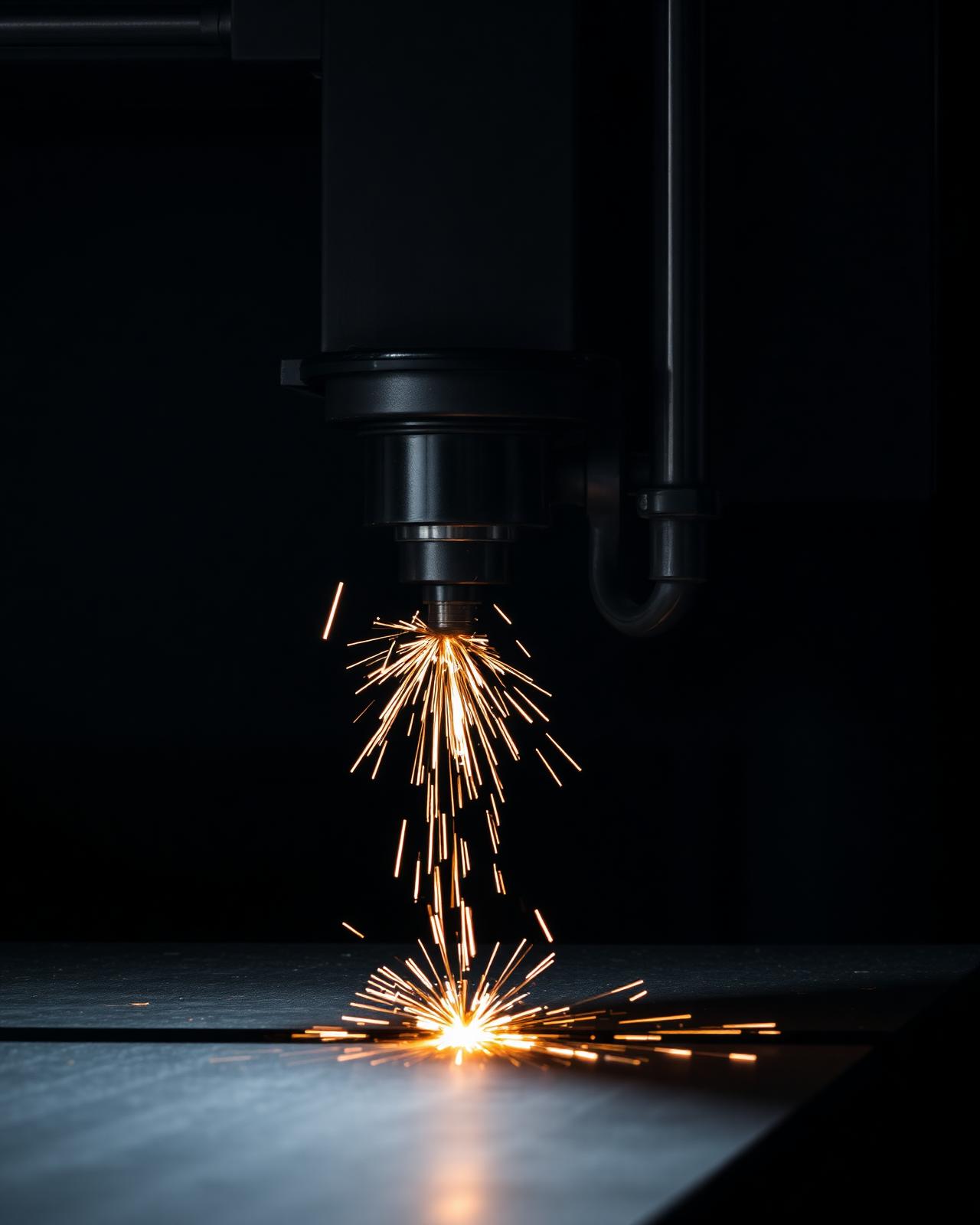CNC laser cutting steel sheet at the CJB UK fabrication facility